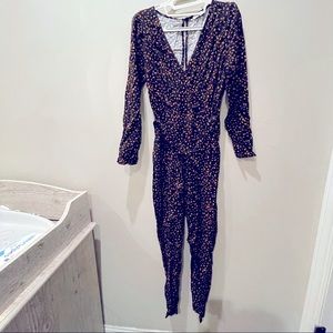 Long-Sleeve Printed Romper